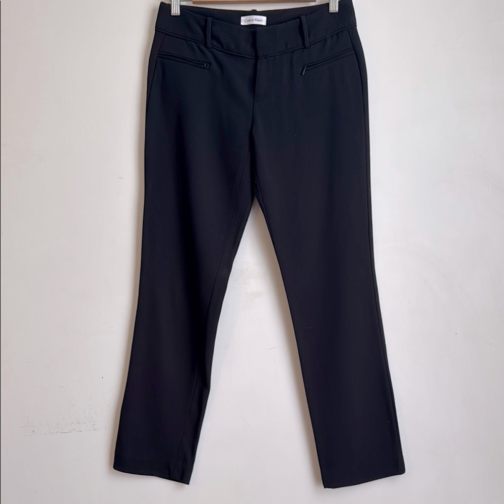 Clavin Klein cigarette leg black slacks sz 2
